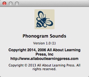 Phonogram Sounds 1.0 : About Window