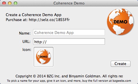 Coherence 1.2 : Main window