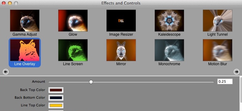 ImageLobe 5.6 : Effects And Controls Window