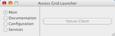 Access Grid 3.2 : Main Menu