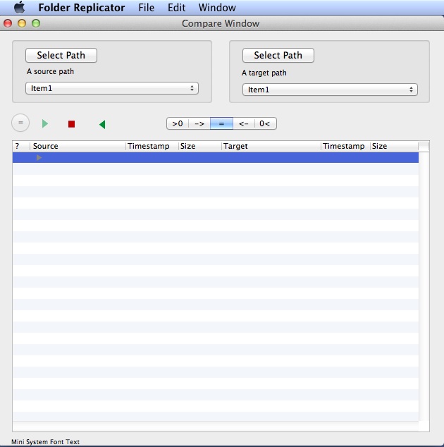 Folder Replicator 0.5 : Main window