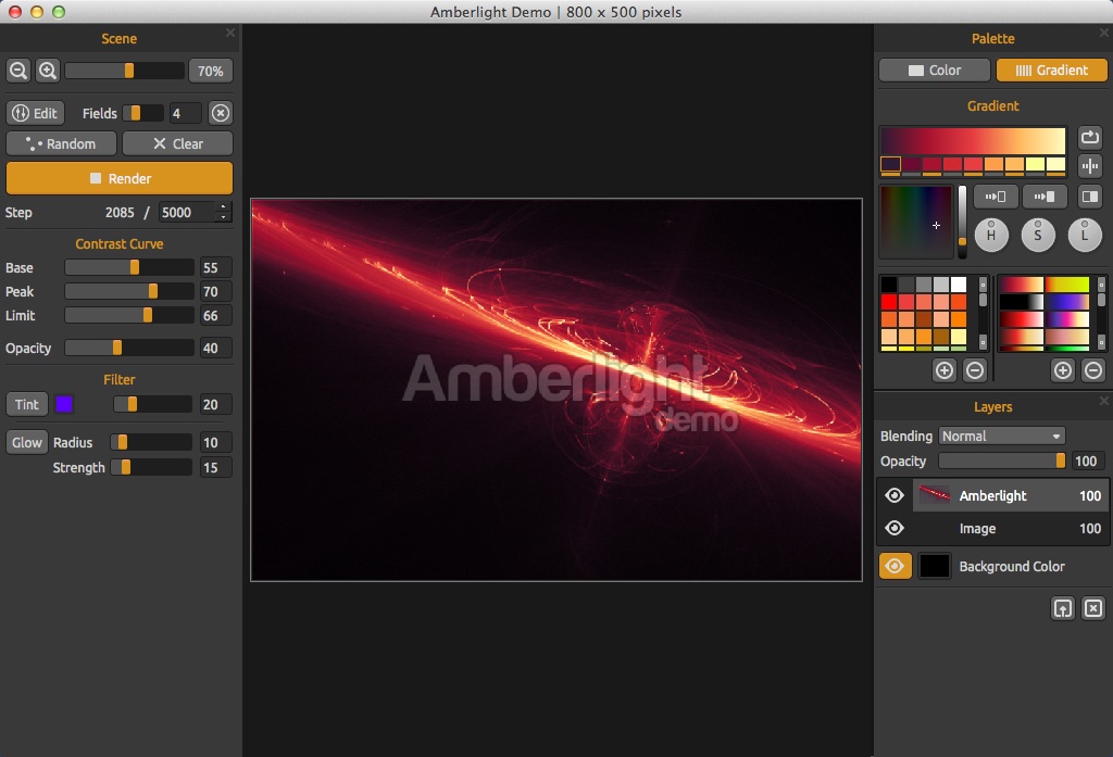 Amberlight 1.0 : Main window