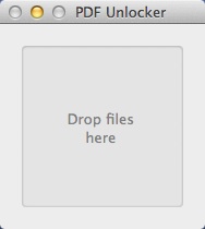 PDF Unlocker 2.0 : Main window
