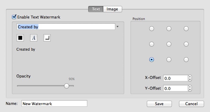 IMT Image Converter 3.0 : Watermark Options