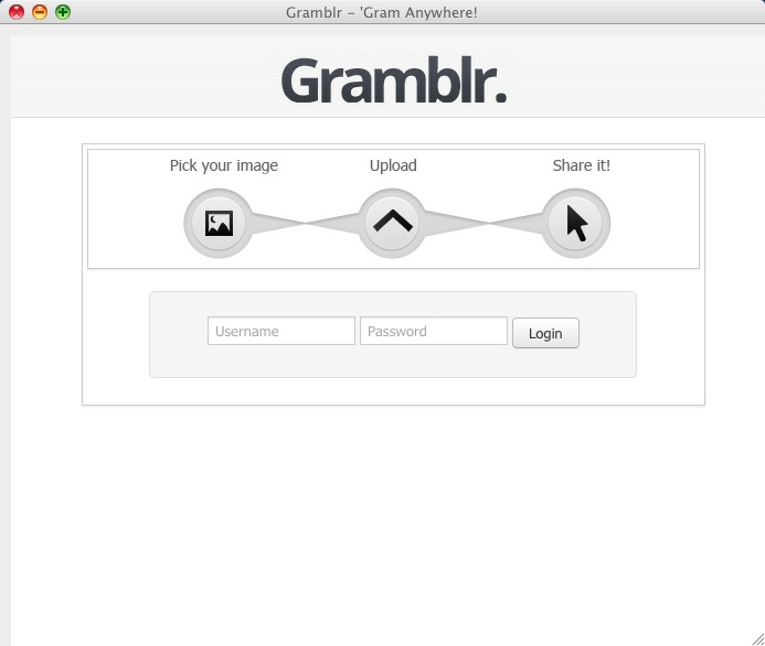 Gramblr 1.0 : Main window