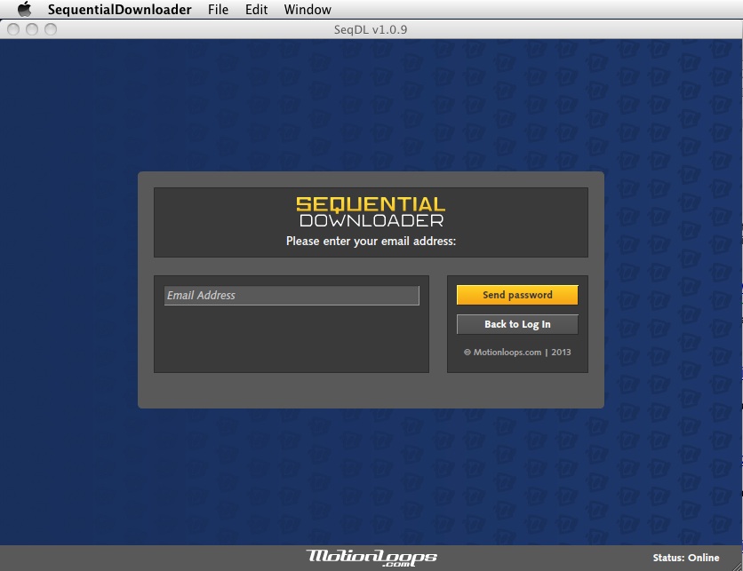 SequentialDownloader 1.0 : Main window