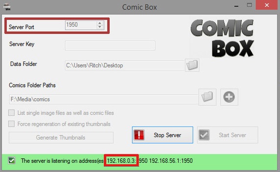 ComicBox 1.2 : Main window