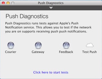Push Diagnostics 2.3 : Main window