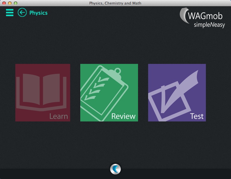 Physics, Chemistry and Math - A simpleNeasyApp by WAGmob 1.0 : Selecting Activity Type
