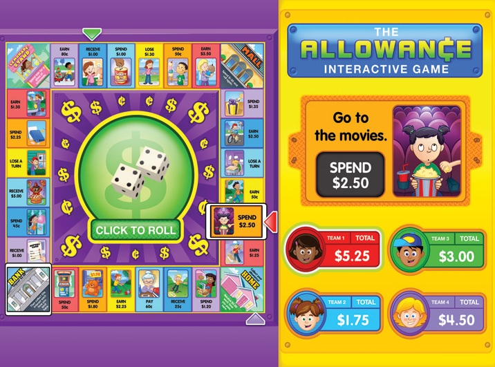 The Allowance Game Interactive Software 1.0 : Main window