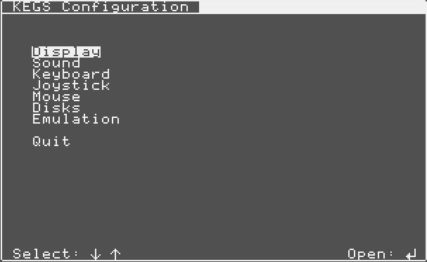 KEGS-OSX 1.9 : Main window
