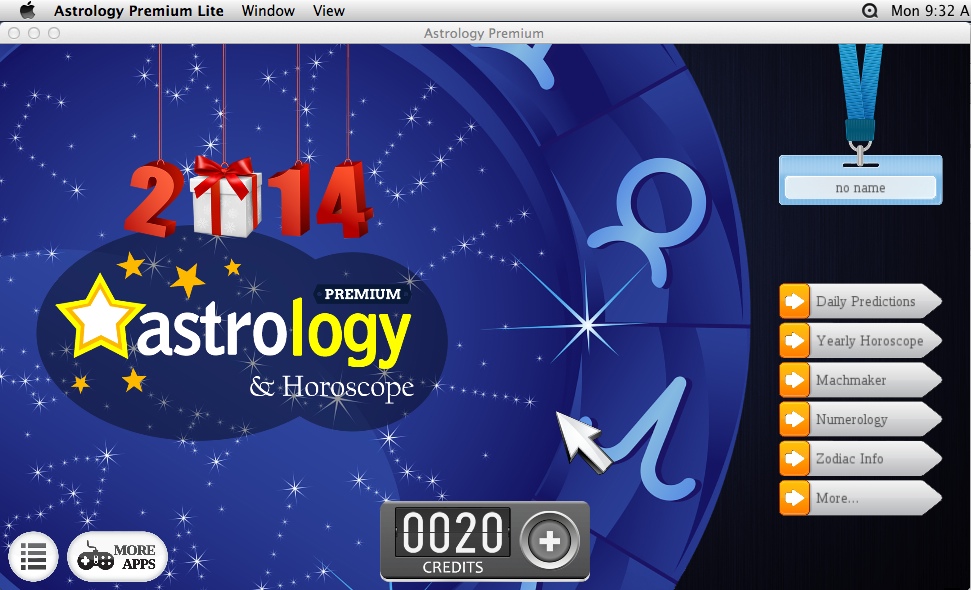 Astrology Premium Lite 1.2 : Main window