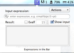 ExpressionsinBar 0.8 : Main window
