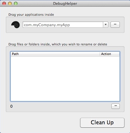 DebugHelper 1.0 : Main window