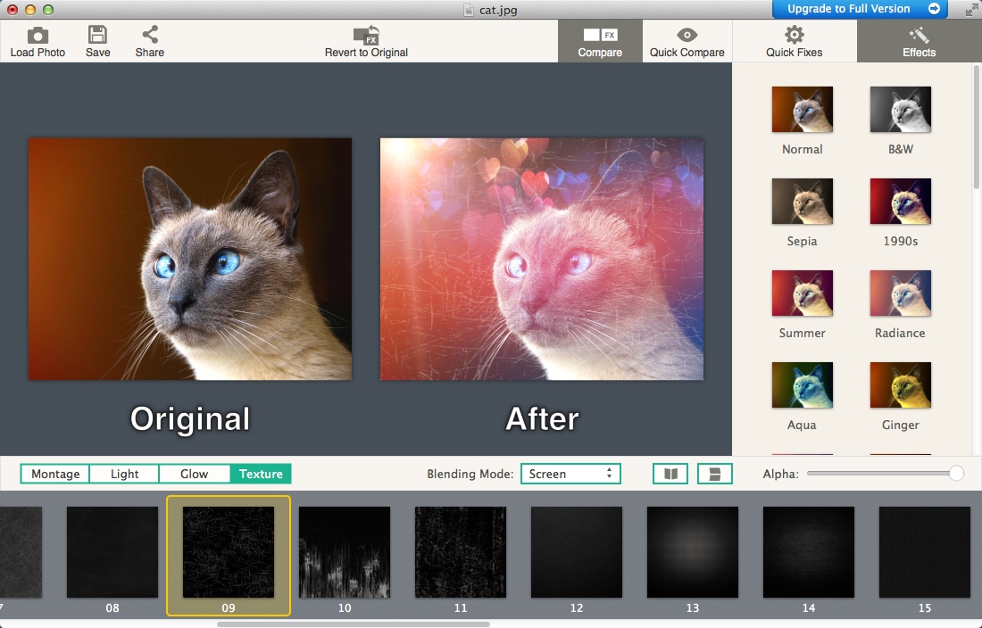 PicLight 1.0 : Selecting Visual Effect