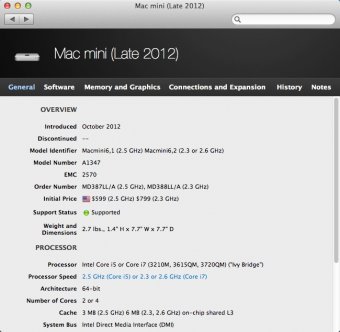 My Mac's Specifications