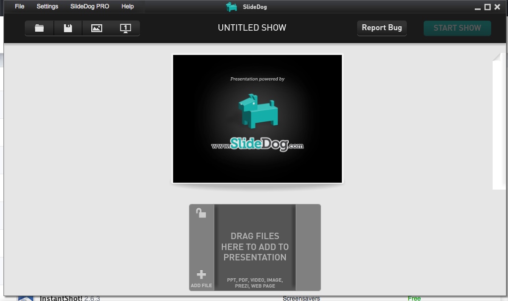 SlideDog 0.8 beta : Main window