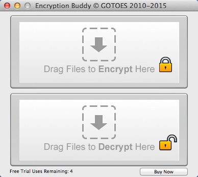 Encryption Buddy 1.1 : Main Window