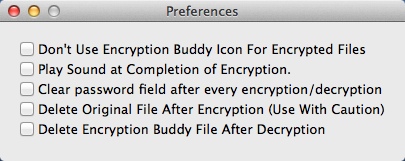 Encryption Buddy 1.1 : Program Preferences