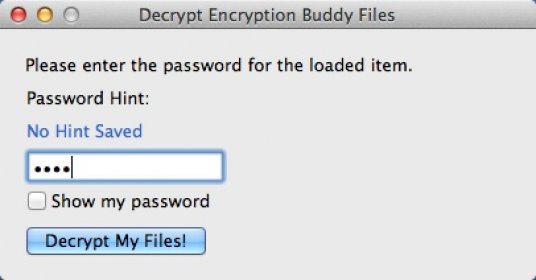 Entering Access Password For Decryption