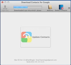 Download Contacts for Google 1.0 : Main Window