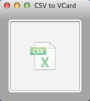 CSV to VCard 2.0 : Main Window
