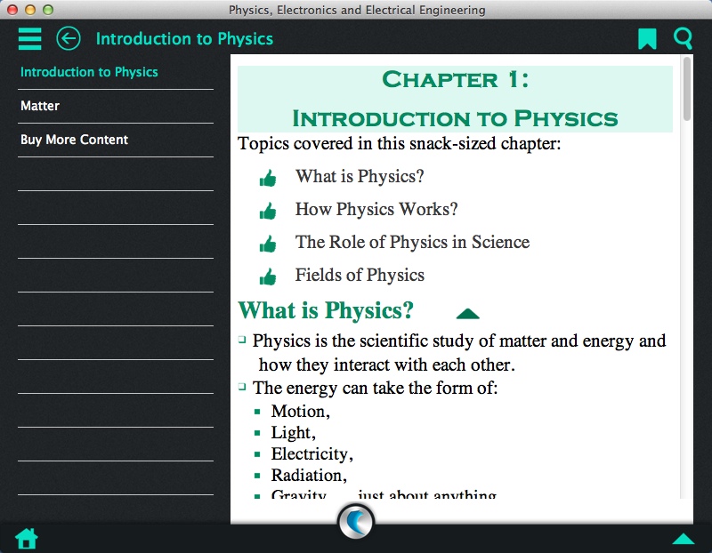 Physics, Electronics and Electrical Engineering - A simpleNeasyApp by WAGmob 1.0 : Reading Lesson