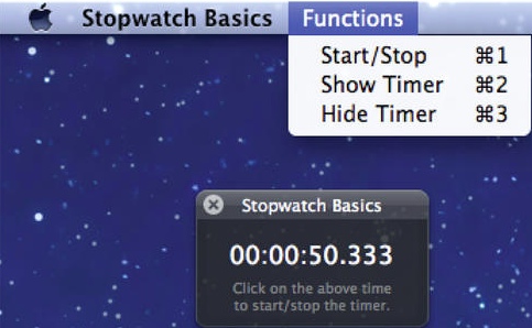 Stopwatch Basics 1.0 : Main window