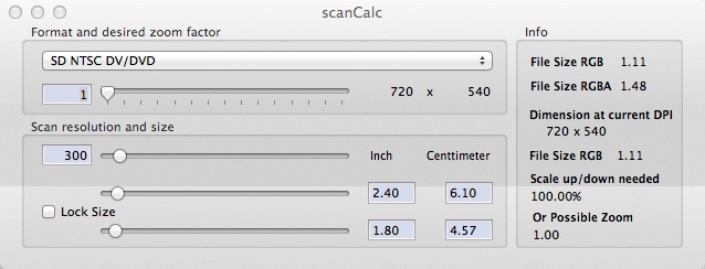 scanCalc 1.0 : Main window