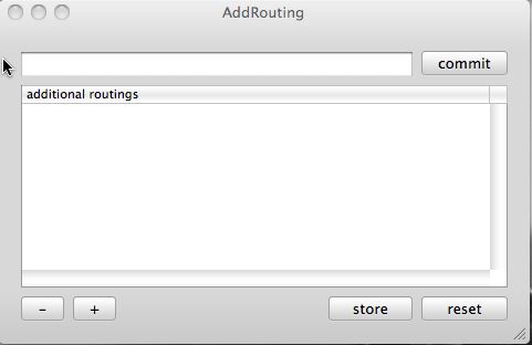 AddRouting 1.0 : Main window