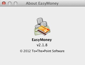 EasyMoney 2.1 : About window