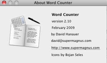 Word Counter 0.1 : About