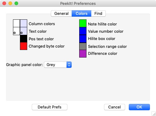 PeekIt 2.6 : Colors Preferences