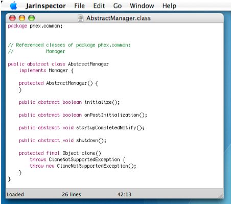 JarInspector 1.0 : Main window