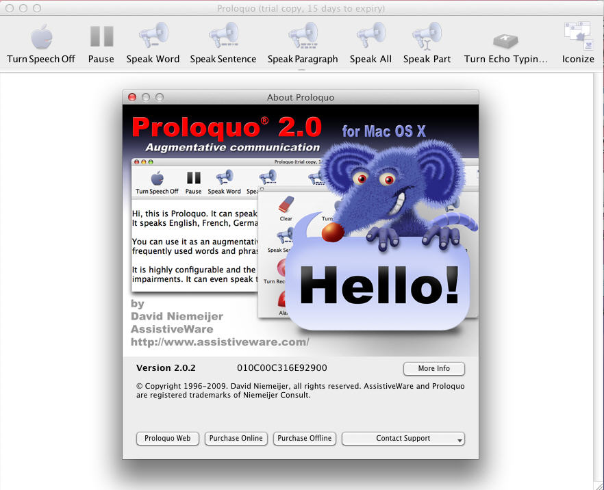 Proloquo 2.0 : Main Window