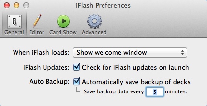 iFlash 2.8 : Settings Window