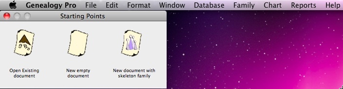 Genealogy Pro 2.2 : Main window