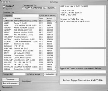 EchoMac 1.1 : Main window