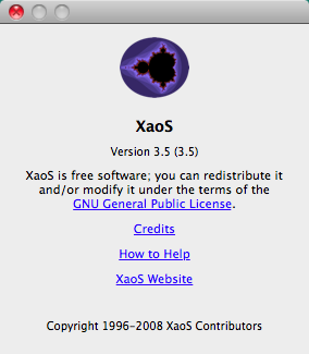 XaoS 3.5 : Program version