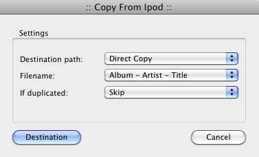 YamiPod 1.8 : Copy from iPod