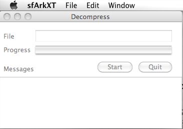 sfArkXT 2.2 : Main window