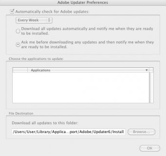 adobe updater installing update