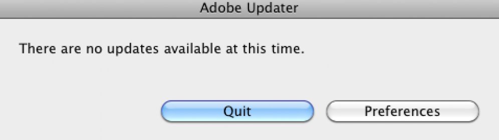 Checking for Adobe updates