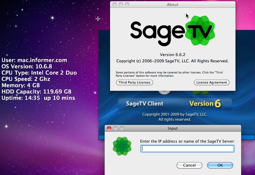 SageTV 6.6 : Main window