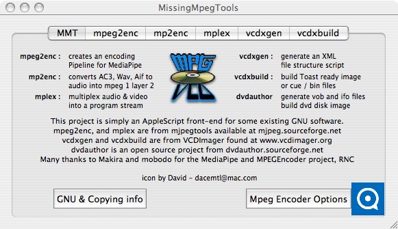 MissingMpegTools 0.9 : Main window