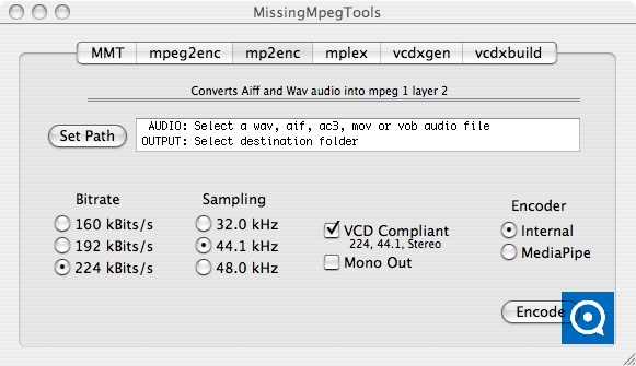 MissingMpegTools 0.9 : Main window
