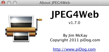 JPEG4Web 1.7 : About window