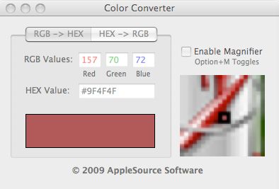 ColorConverter 1.7 : Program window