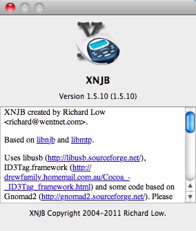 XNJB 1.5 : About Window