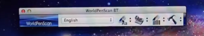WorldPenScan BT 1.0 : Main Window